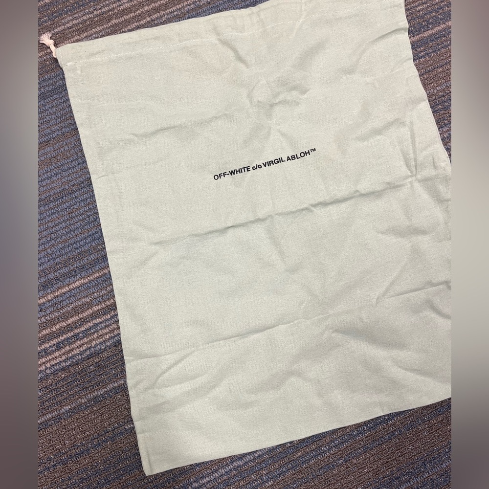Off white dust bag